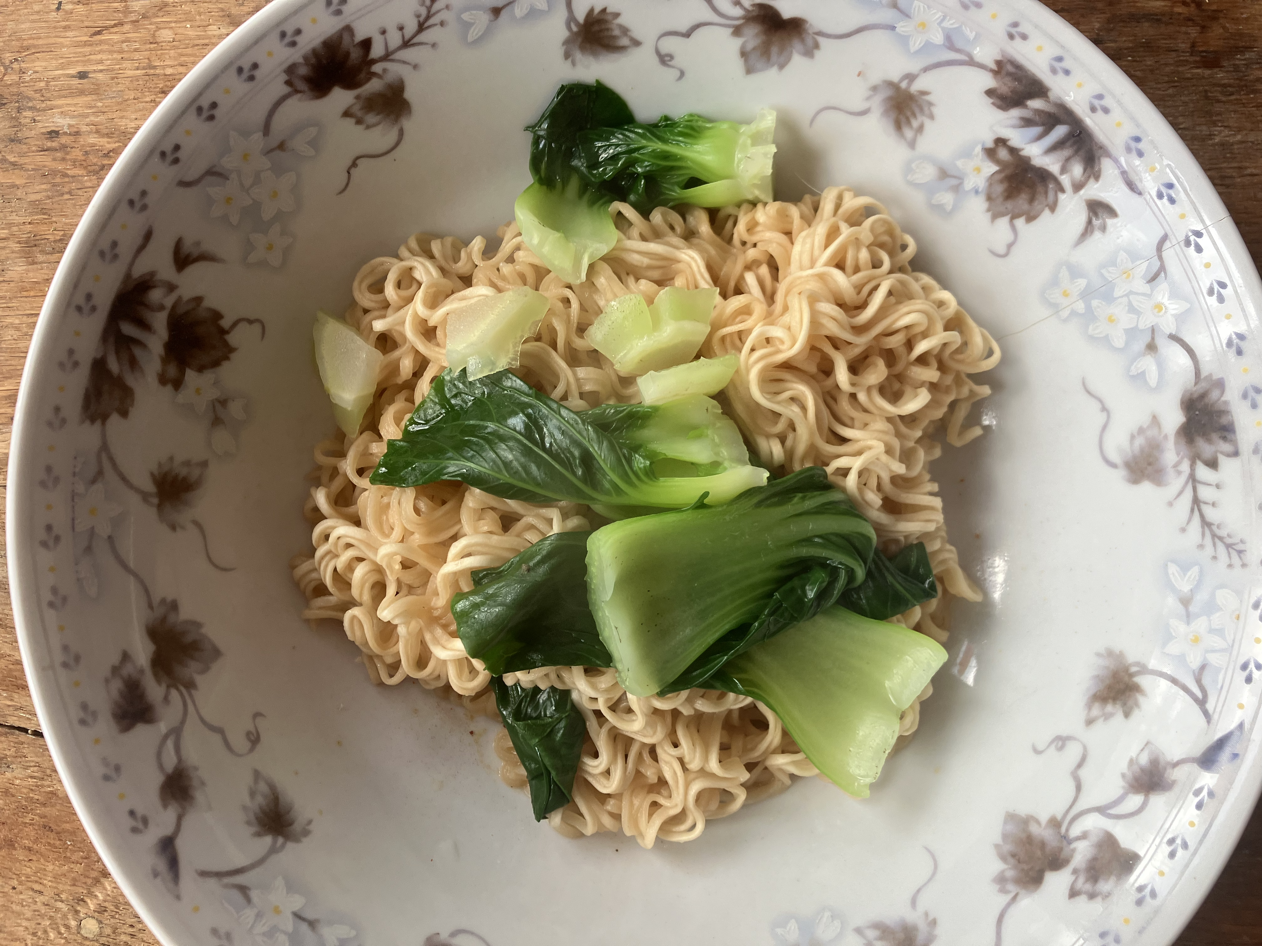 Ramen noodles with baby bok choy!